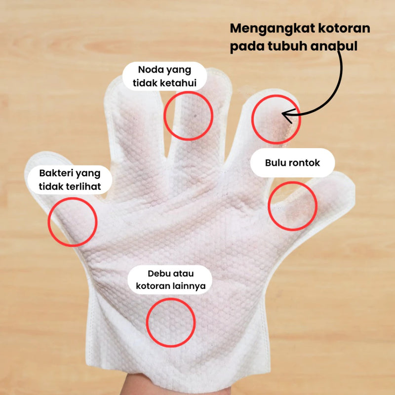 Grooming Gloves No Rinse For Cats & Dogs