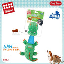 Crocodile Plush Dog Toy With TPR Neck