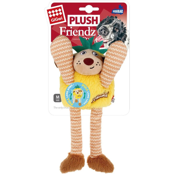 Plush Friendz Long Dog Toy - Pineapple Dog