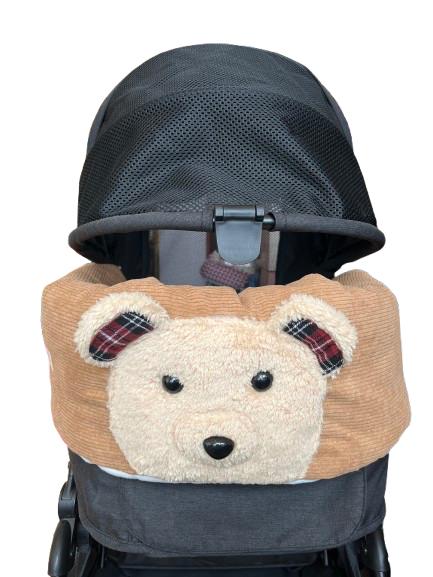 Full Face Bear Cushion Stroller for Pets - S Brown
