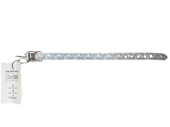 Goyard White Collar For Pets