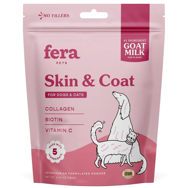 Skin & Coat Collagen Biotin Powder For Dogs & Cats -180gr