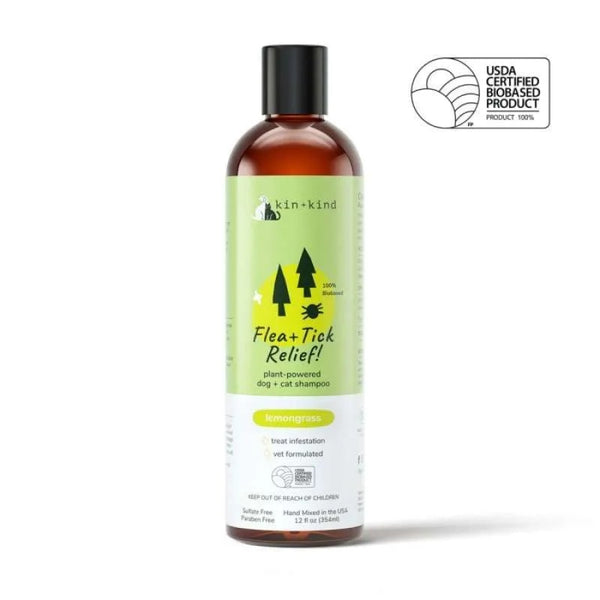 Flea+Tick Relief Lemongrass Dog And Cat Shampoo