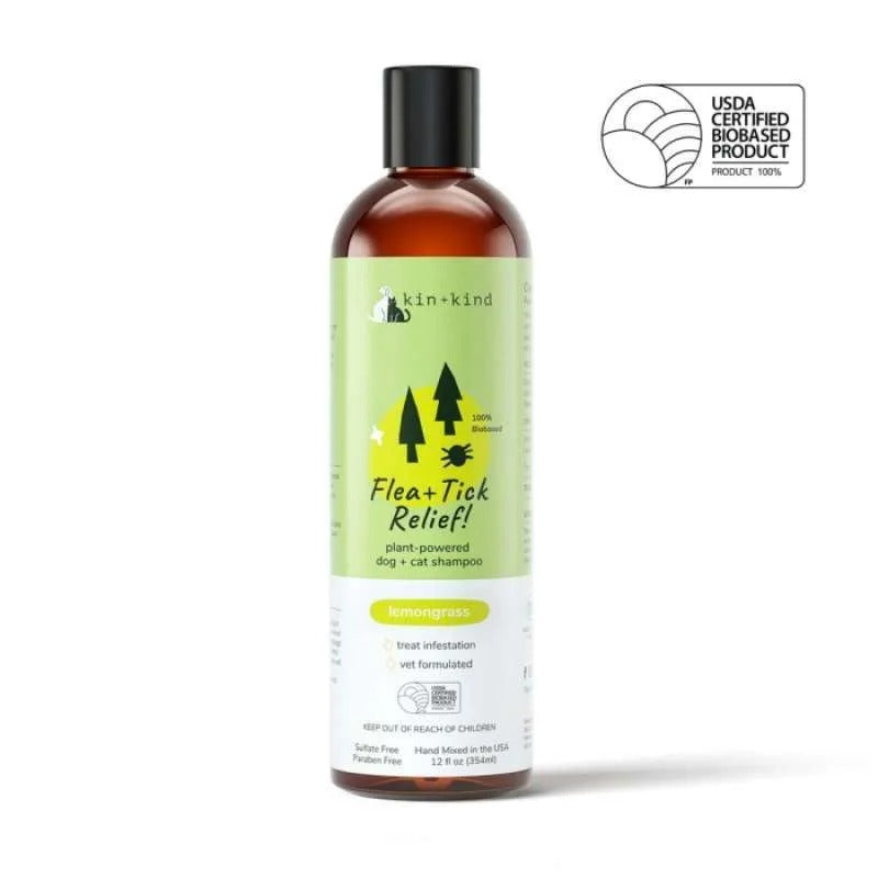 Flea+Tick Relief Lemongrass Dog And Cat Shampoo
