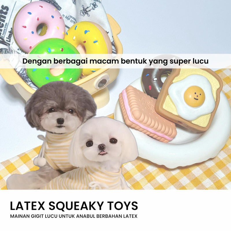 Cake Roll Latex Skueaky Pet Toys