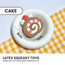 Cake Roll Latex Skueaky Pet Toys