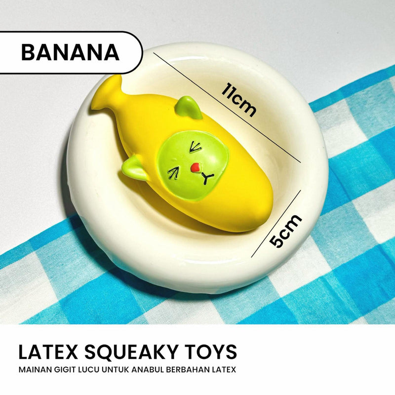 Banana Latex Skueaky Pet Toys
