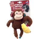 Monkey Banana Plush Friendz With Squeaker Dog Toy