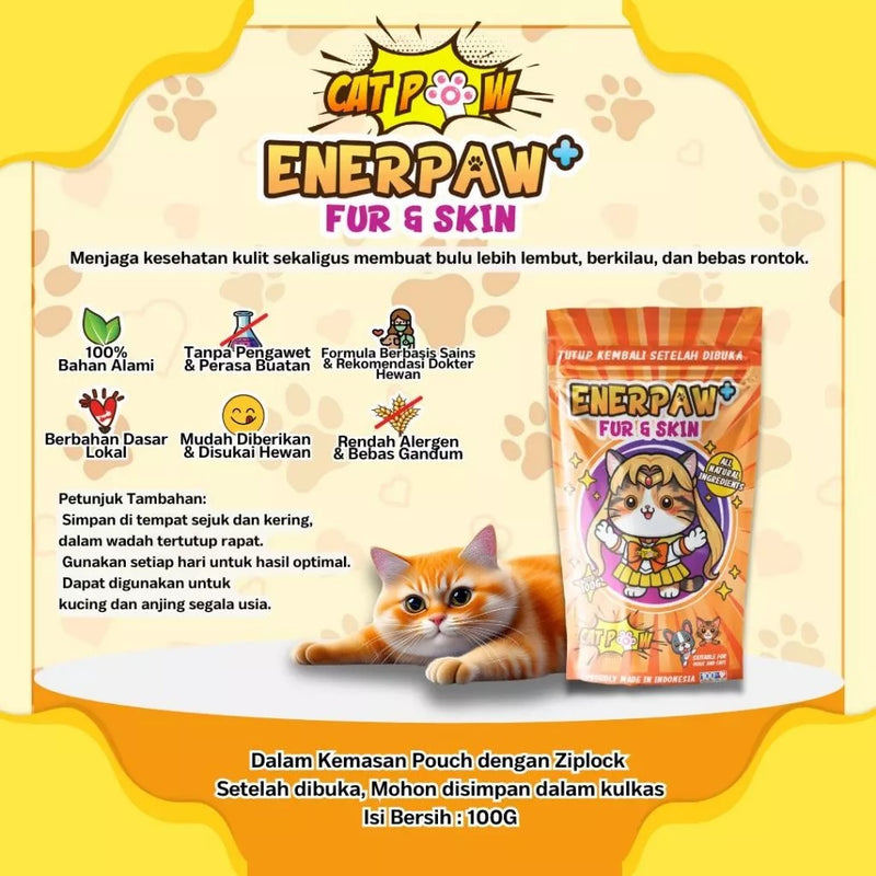 Enerpaw+ Cat Vitamins Natural Supplement - 100gr
