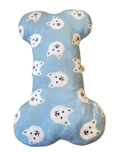 Bone Pillow for Pets - Samoyed