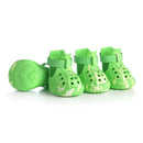 Crocsy Glow In The Dark Green Waterproof Rubber Dog Shoes