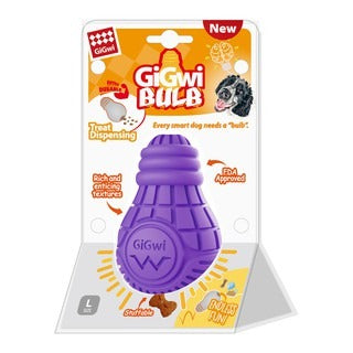 Bulb Rubber Treats Dispenser Dog Toy