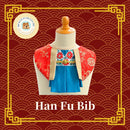 CNY Red Blue Han Fu Bib For Pets