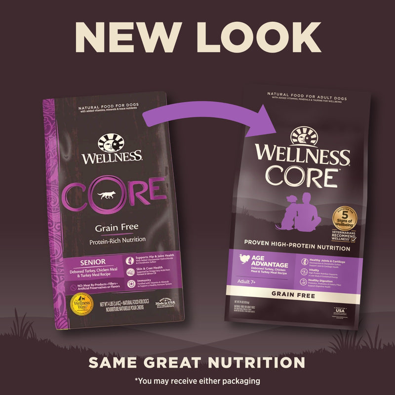 Wellness CORE Senior Deboned Turkey, Chicken Meal & Turkey Meal 12lbs