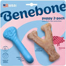 Puppy 2-Pack Maplestick Bacon & Natural Rubber Bone