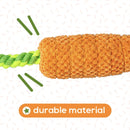Carrot Tug Rope With Squeaker Dog Toy