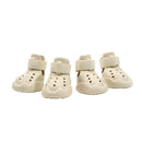 Crocsy Beige Waterproof Rubber Dog Shoes