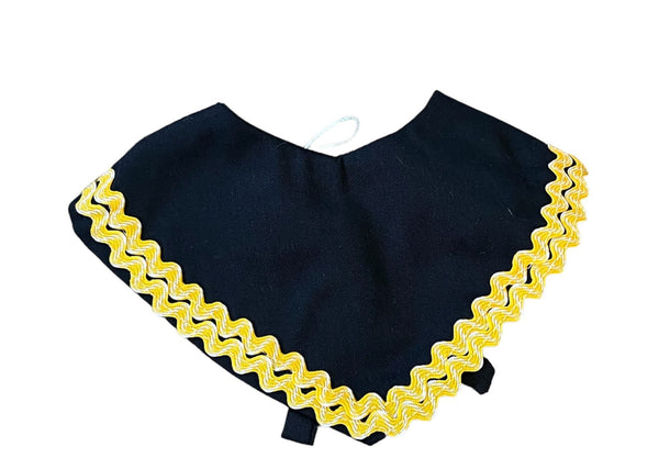 Yellow Hem Black Bandana For Pets