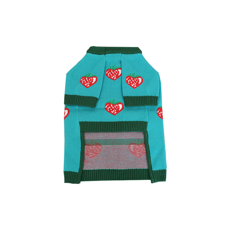 Poochi Strawberry Sweater Dog Clothes