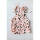 Pattern Overall Pink Dress