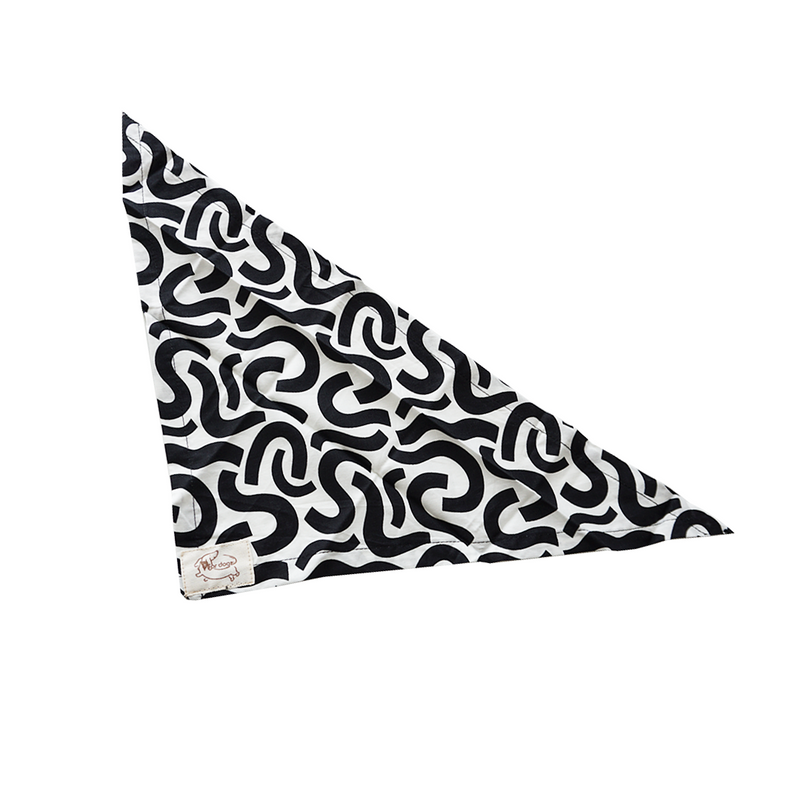 Monochrome Bandana For Pets