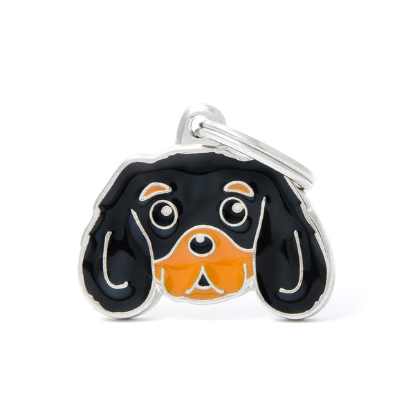 ID Tag - Friends Collection - Cavalier King Black & Tan Dog Tag | Personalized Cat Dog Tag
