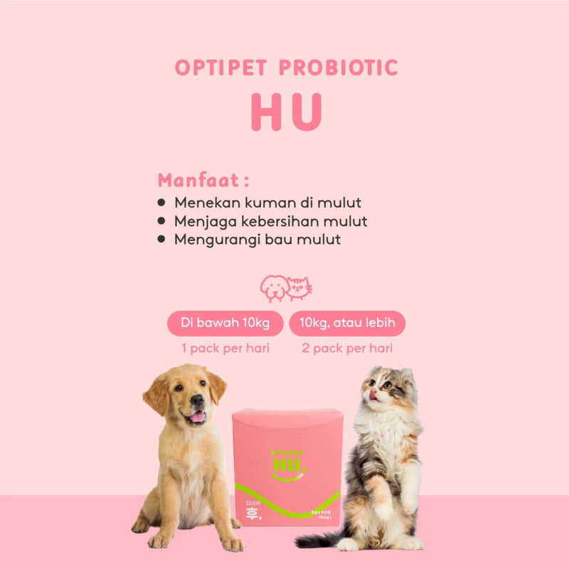OptiPet HU Probiotic Bad Breath Dental Health For Pets