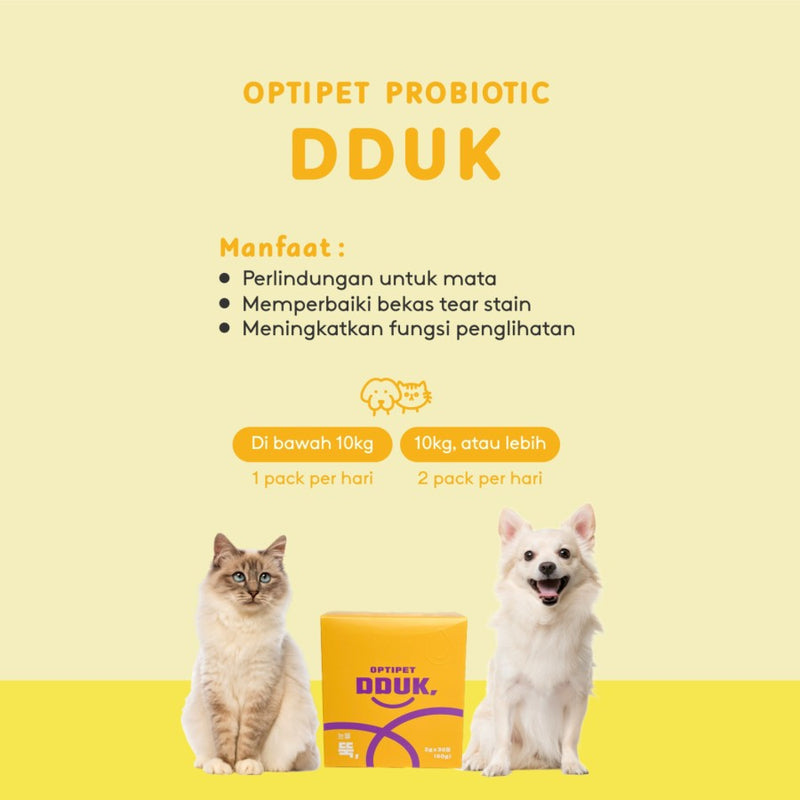 OptiPet DDUK Probiotic Eye Tear Stain Cataract Vision For Pets