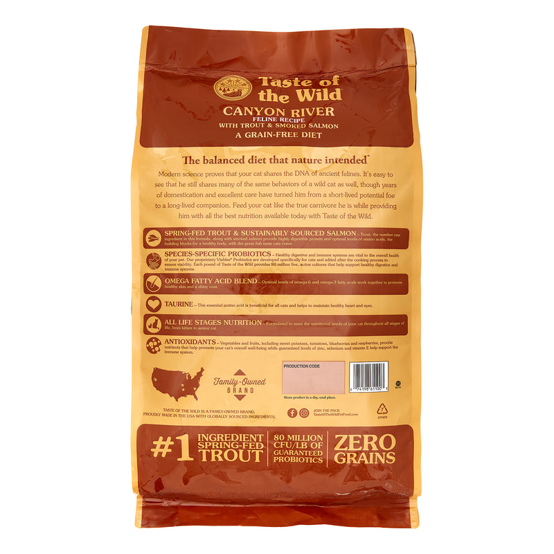 Canyon River Trout & Smoke Salmon Grain-Free Dry Cat Food