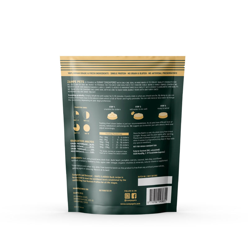 Premium Duck Slider Freeze Dried Raw Dog Food