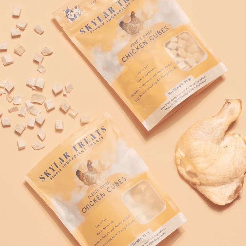 Freeze-Dried Chicken Cubes Dogs & Cat Treats - 85gr