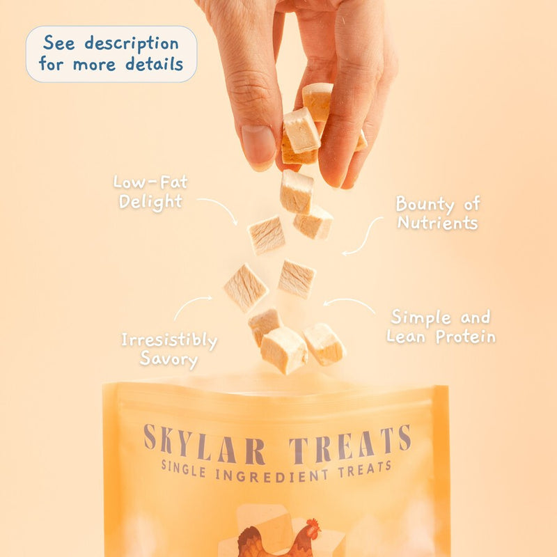 Freeze-Dried Chicken Cubes Dogs & Cat Treats - 85gr