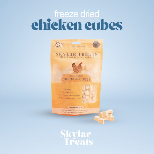 Freeze-Dried Chicken Cubes Dogs & Cat Treats - 85gr