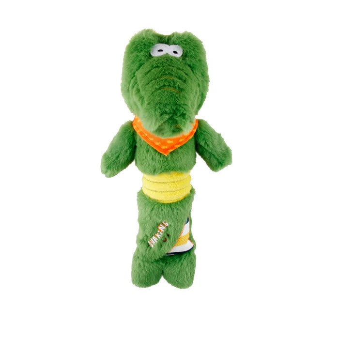 Shaking Fun Crocs-Plush with Full Body Squeaker Inside Dog Toy