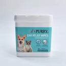 Purry Ear Relief Wipes For Dogs & Cats 50ct Finger Pads