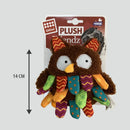 Owl Plush Friendz With Squeaker Ring Dog Toy