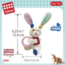 Rabbit Plush Friendz With Squeaker And TPR Ring Dog Toy