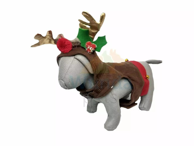 Brown Reindeer Harness Dog Coat