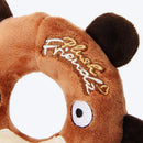 Plush Friendz Bear with Foam Rubber Ring and Squeaker Dog Toy - M
