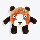 Plush Friendz Bear with Foam Rubber Ring and Squeaker Dog Toy - M