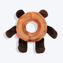 Plush Friendz Bear with Foam Rubber Ring and Squeaker Dog Toy - M