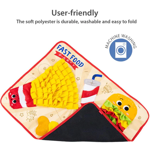 Fast Food Party Snuffle Mat Interactive Dog Toy