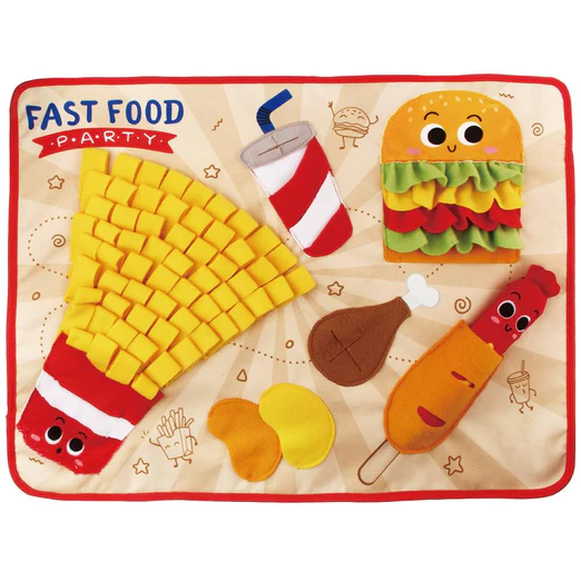 Fast Food Party Snuffle Mat Interactive Dog Toy