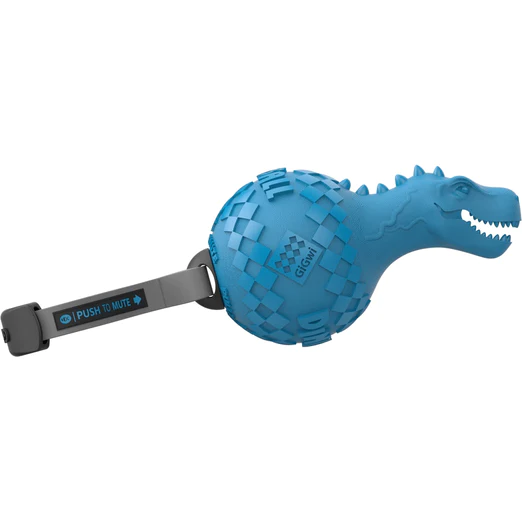 Push To Mute Dinoball T-Rex Dog Toy