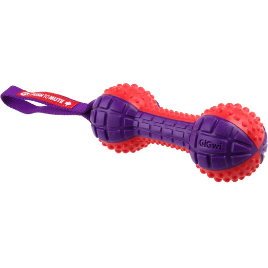 Push To Mute Dumbbell Dog Toy