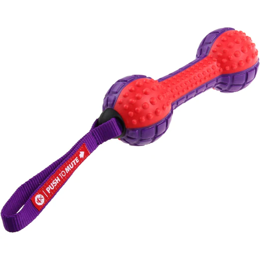 Push To Mute Dumbbell Dog Toy