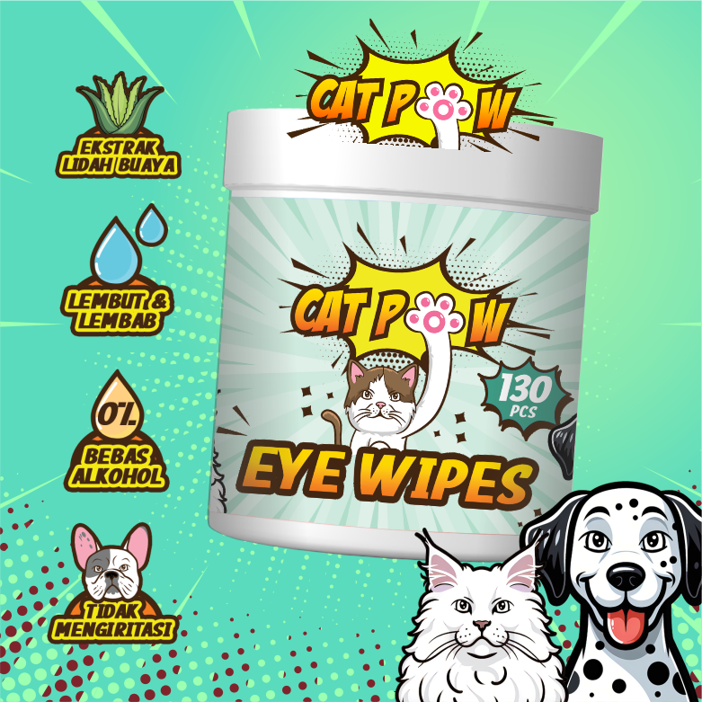 CATPOW Aloe Vera Eye Wipes For Cats and Dogs