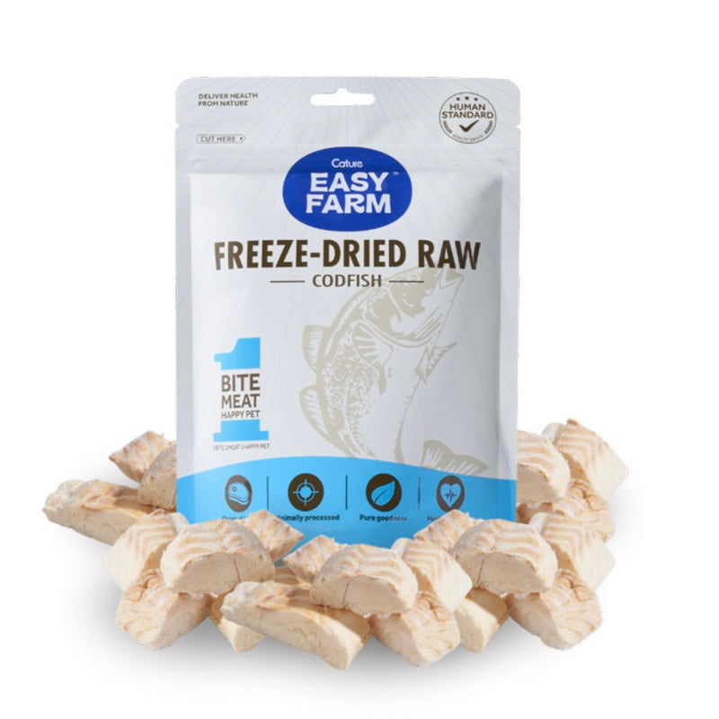 Easy Farm Cod Fish Freeze Dried Raw Cats and Dogs Treats