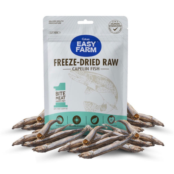 Easy Farm Capelin Fish Freeze Dried Raw Cats and Dogs Treats