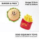 Burger & Fries Skueaky Pet Toys